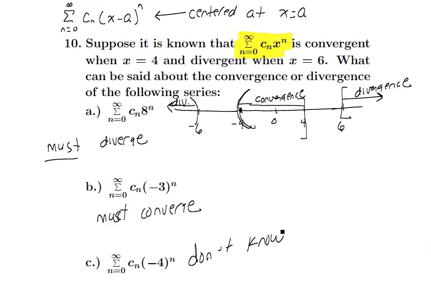 Review for the Common Exam: MATH 152 Exam 3 Review Problems 10-13