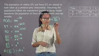 Population Model with Exponential Decay