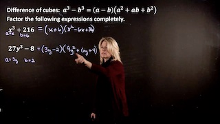 Factoring a Sum and Difference of Cubes