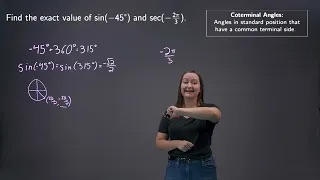 Trig Functions with the Unit Circle Exercise 4