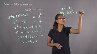 Solving an Equation with a Logarithmic Function