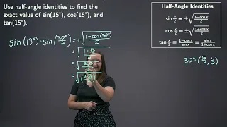 Using Identities to Find Exact Trig Values Exercise 4