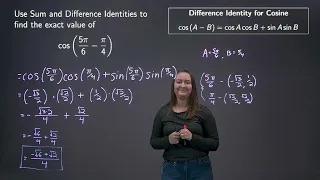 Using Identities to Find Exact Trig Values Exercise 1