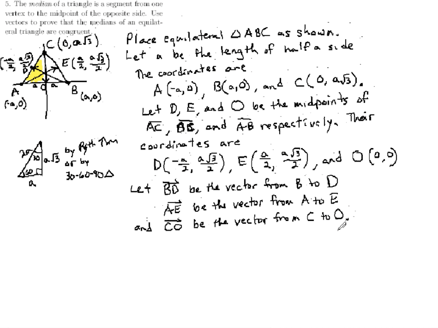 Vectors: MATH 171 Problems 5 & 6
