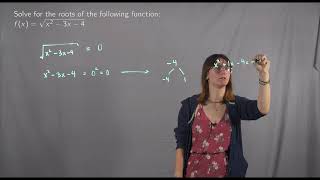 Roots of a Square Root Function